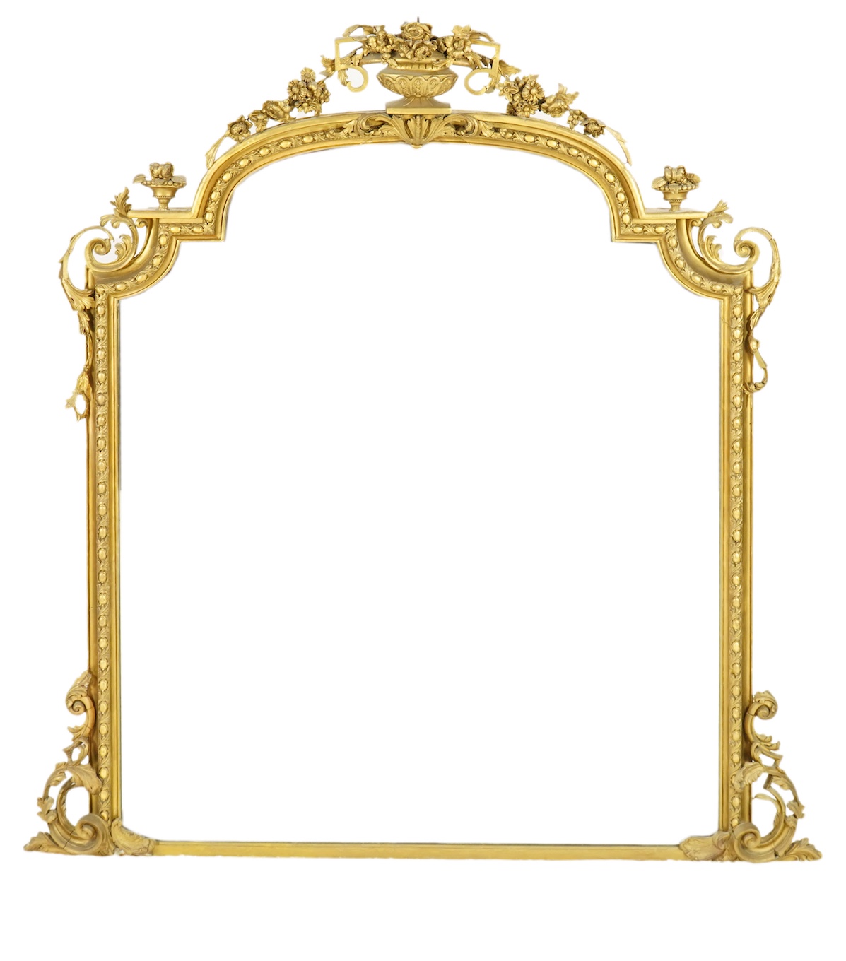 A Victorian giltwood and composition overmantel mirror